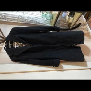 Reaction Kenneth Cole Black Wool Long Dress Coat